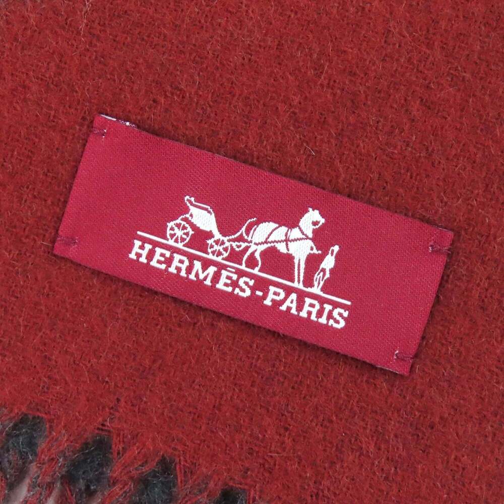 HERMES Authentic Brown Scarf - Picture 7 of 9